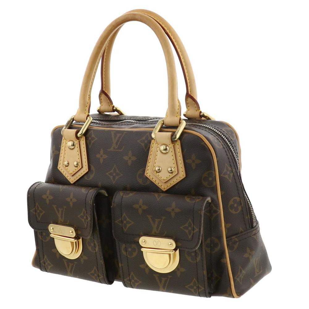 Louis Vuitton Manhattan PM Bag Handbag Monogram Brown - Picture 2 of 6